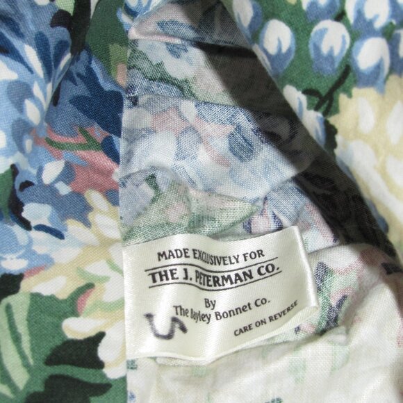 Vintage J Peterman The Bayley Bonnet Co Pink Blue Floral Pioneer Prairie Birth-T - Picture 5 of 6